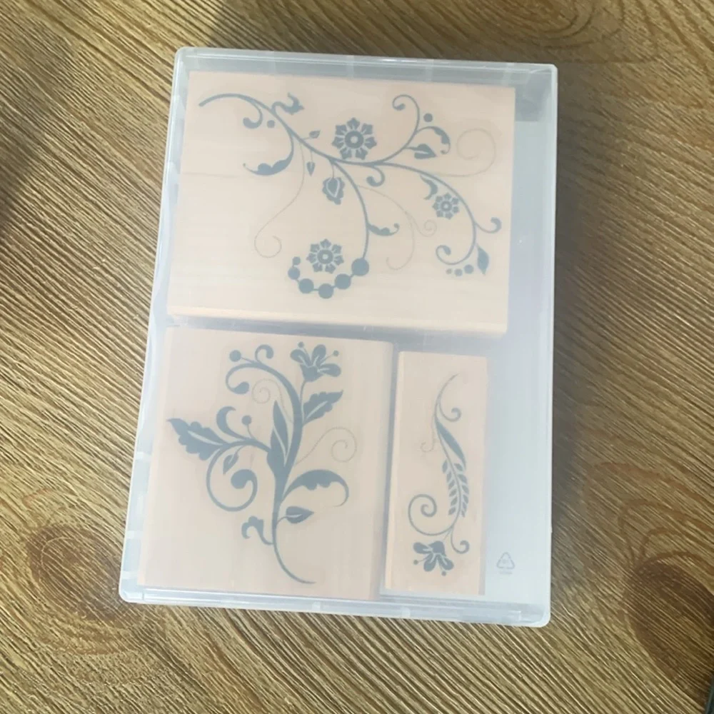 Stampin’ Up! Rubber Stamp Set Flowering Flourishes Set of 3